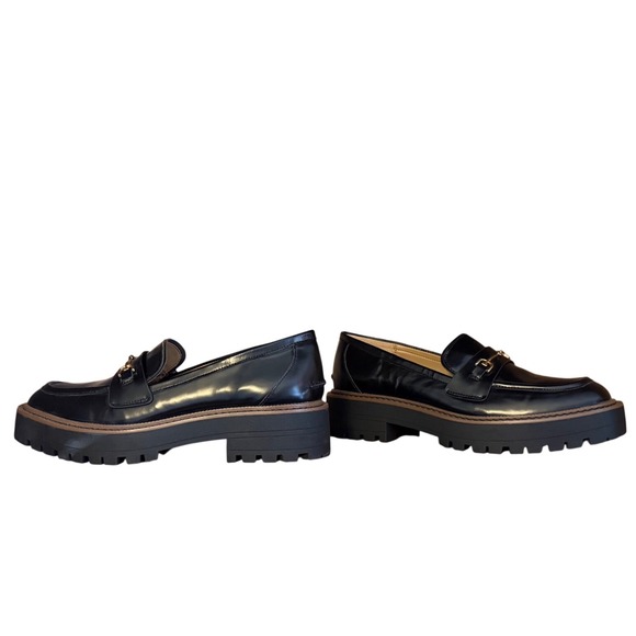 Sam Edelman sz 9 Women Laurs Leather Chunky Slip On Loafers Academia Retro Work - Picture 9 of 11
